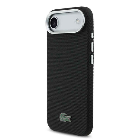 Apple iPhone 17 Air Kılıf Lacoste Orjinal Lisanslı M-Safe Şarj Özellikli PVC Pike Desenli Arka Yüzey İkonik Timsah Dokuma Logolu Kapak