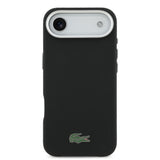 Apple iPhone 17 Air Kılıf Lacoste Orjinal Lisanslı M-Safe Şarj Özellikli PVC Pike Desenli Arka Yüzey İkonik Timsah Dokuma Logolu Kapak