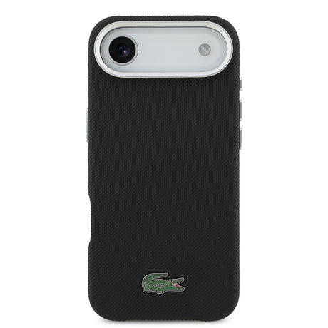 Apple iPhone 17 Air Kılıf Lacoste Orjinal Lisanslı M-Safe Şarj Özellikli PVC Pike Desenli Arka Yüzey İkonik Timsah Dokuma Logolu Kapak