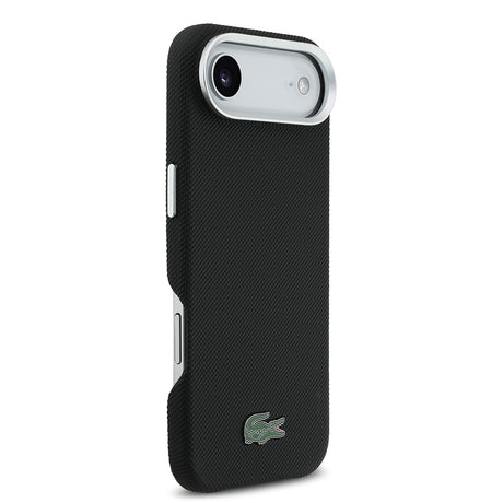 Apple iPhone 17 Air Kılıf Lacoste Orjinal Lisanslı M-Safe Şarj Özellikli PVC Pike Desenli Arka Yüzey İkonik Timsah Dokuma Logolu Kapak