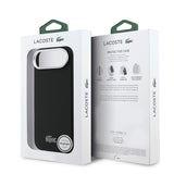 Apple iPhone 17 Air Kılıf Lacoste Orjinal Lisanslı M-Safe Şarj Özellikli PVC Pike Desenli Arka Yüzey İkonik Timsah Dokuma Logolu Kapak