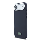 Apple iPhone 17 Air Kılıf Lacoste Orjinal Lisanslı M-Safe Şarj Özellikli PVC Pike Desenli Arka Yüzey İkonik Timsah Dokuma Logolu Kapak