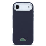 Apple iPhone 17 Air Kılıf Lacoste Orjinal Lisanslı M-Safe Şarj Özellikli PVC Pike Desenli Arka Yüzey İkonik Timsah Dokuma Logolu Kapak