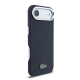 Apple iPhone 17 Air Kılıf Lacoste Orjinal Lisanslı M-Safe Şarj Özellikli PVC Pike Desenli Arka Yüzey İkonik Timsah Dokuma Logolu Kapak