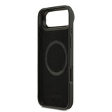 Apple iPhone 17 Air Kılıf Lacoste Orjinal Lisanslı M-safe Şarj Özellikli Standlı PU Deri Karışık Monogram Desenli Kapak