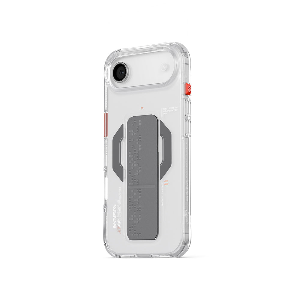 Apple iPhone 17 Air Kılıf M-Safe Şarj Özellikli Airbag Tasarımlı Standlı Skinarma Haxa Kapak