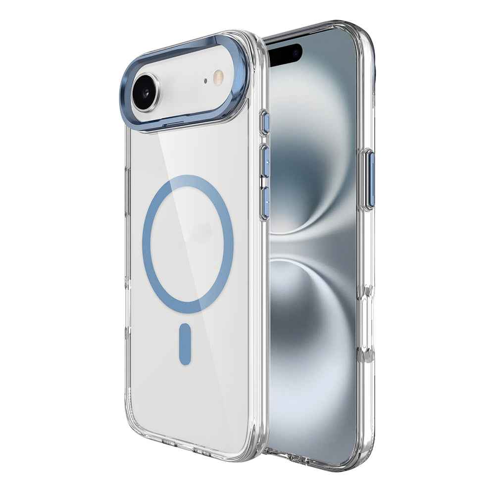 Apple iPhone 17 Air Kılıf M-safe Şarj Özellikli Airbagli Kamera Standlı Zore Azor Kapak