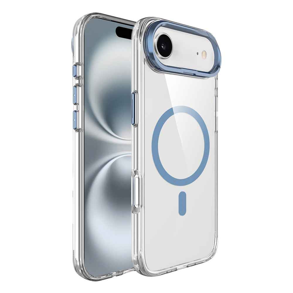 Apple iPhone 17 Air Kılıf M-safe Şarj Özellikli Airbagli Kamera Standlı Zore Azor Kapak