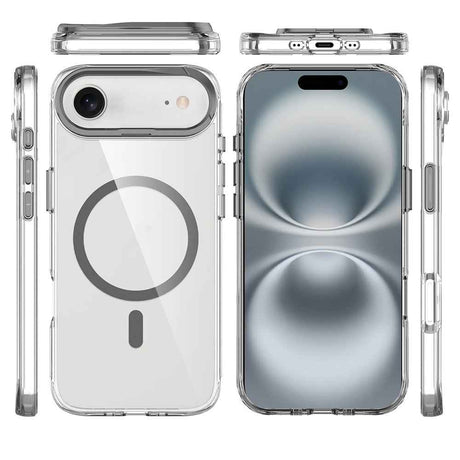 Apple iPhone 17 Air Kılıf M-safe Şarj Özellikli Airbagli Kamera Standlı Zore Azor Kapak