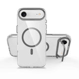Apple iPhone 17 Air Kılıf M-safe Şarj Özellikli Airbagli Kamera Standlı Zore Azor Kapak