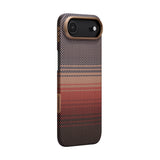 Apple iPhone 17 Air Kılıf M-safe Şarj Özellikli Aramid Fiber Pitaka Tactile Woven Sunset-Moonrise Serisi Kapak