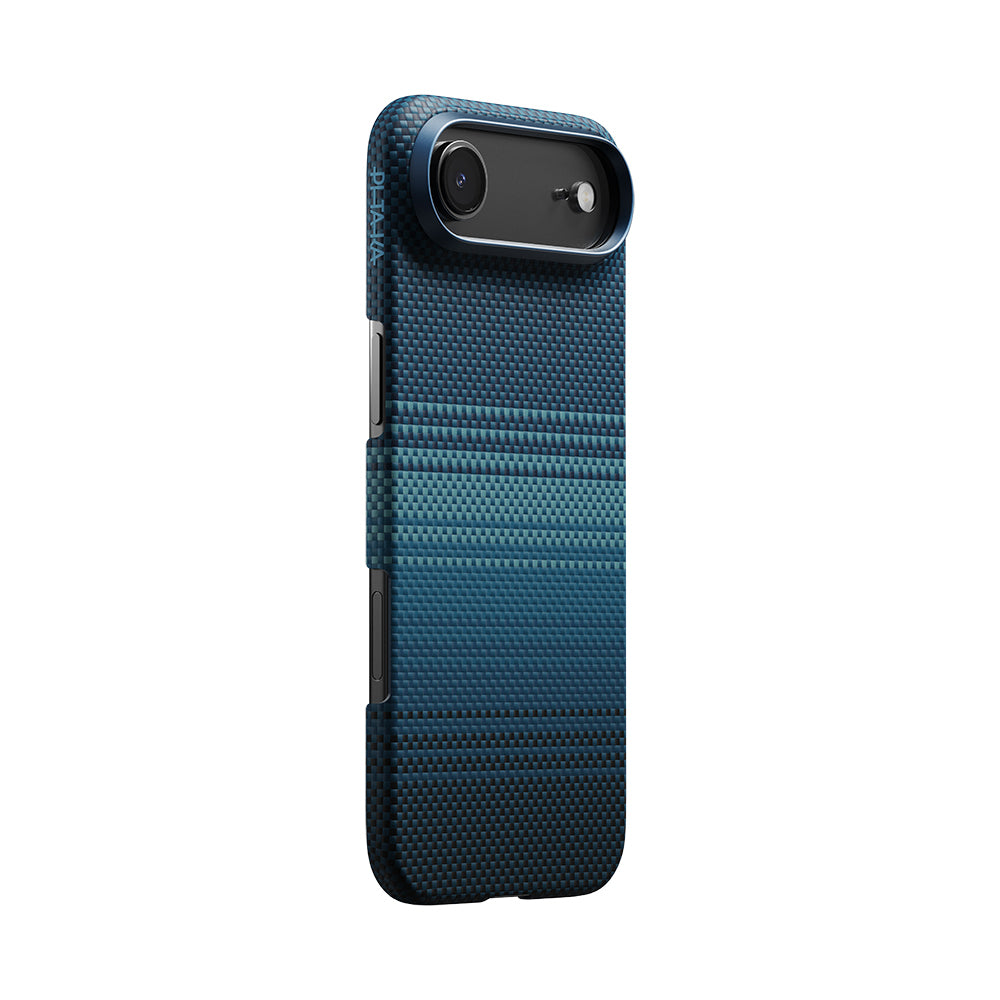 Apple iPhone 17 Air Kılıf M-safe Şarj Özellikli Aramid Fiber Pitaka Tactile Woven Sunset-Moonrise Serisi Kapak