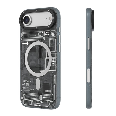 Apple iPhone 17 Air Kılıf M-safe Şarj Özellikli Kamera Denetim Butonlu Youngkit Technology Serisi Kapak