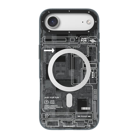 Apple iPhone 17 Air Kılıf M-safe Şarj Özellikli Kamera Denetim Butonlu Youngkit Technology Serisi Kapak
