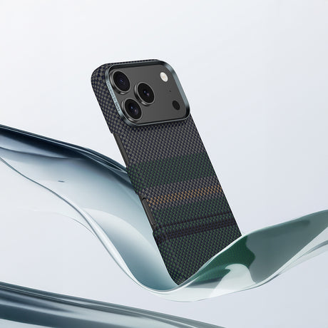 Apple iPhone 17 Air Kılıf M-safe Şarj Özellikli Karbon Fiber Tasarımlı Benks Aurora ArmorAir Kevlar Kapak