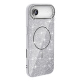 Apple iPhone 17 Air Kılıf M-safe Şarj Özellikli Parlayan Simli Zore Okso Kapak