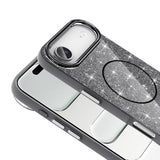Apple iPhone 17 Air Kılıf M-safe Şarj Özellikli Parlayan Simli Zore Okso Kapak