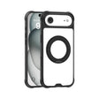 Apple iPhone 17 Air Kılıf M-safe Şarj Özellikli Parmak Ring Standlı Airbag Tasarımlı Mutural Obsidian Serisi Kapak