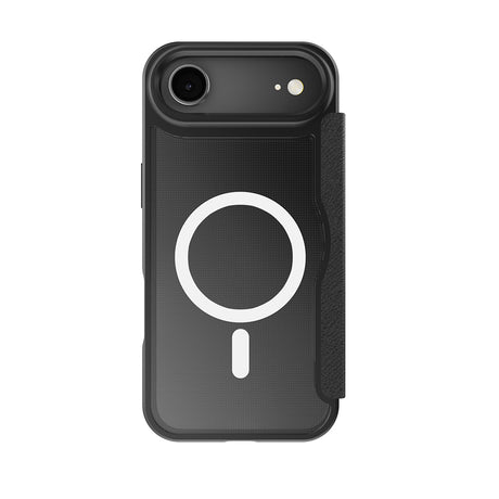 Apple iPhone 17 Air Kılıf M-Safe Şarj Özellikli Raptic Air Folio Şeffaf Kartlıklı Kapaklı Kılıf
