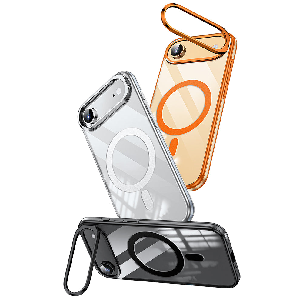 Apple iPhone 17 Air Kılıf M-safe Şarj Özellikli Wlons Standlı Efsane Kapak