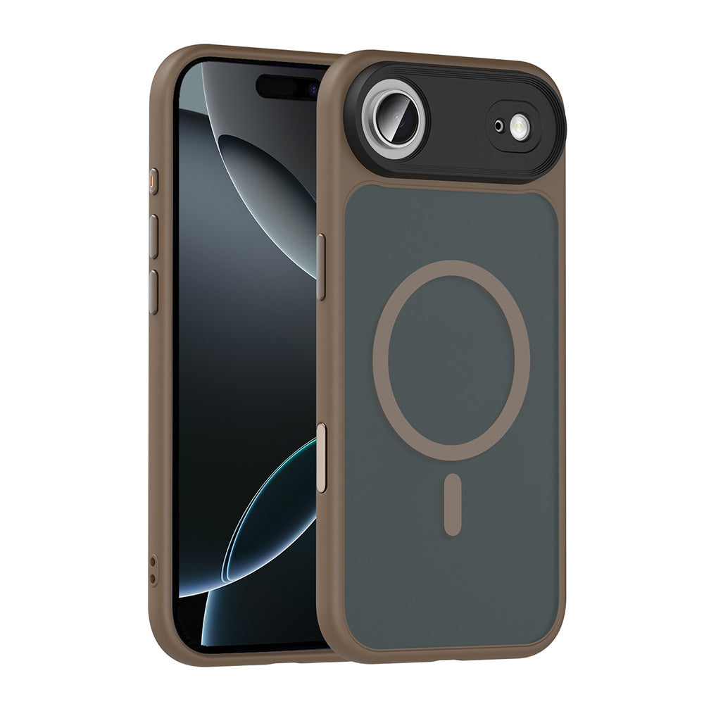 Apple iPhone 17 Air Kılıf Mat Arka Yüzey Wireless Şarj Özellikli Zore Flet M-safe Kapak