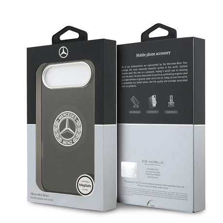 Apple iPhone 17 Air Kılıf Mercedes Benz Orjinal Lisanslı M-safe Şarj Özellikli Çift Katmanlı PC Nostaljik Yıldız Dizayn Kapak