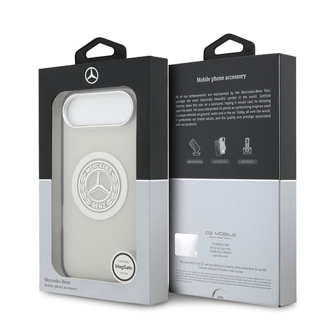 Apple iPhone 17 Air Kılıf Mercedes Benz Orjinal Lisanslı M-safe Şarj Özellikli Çift Katmanlı PC Nostaljik Yıldız Dizayn Kapak