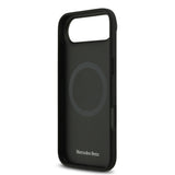 Apple iPhone 17 Air Kılıf Mercedes Benz Orjinal Lisanslı M-safe Şarj Özellikli Dokulu Desenli Deri Kapak