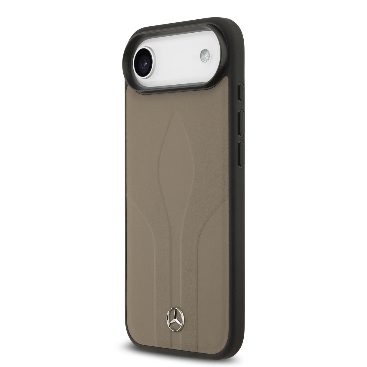 Apple iPhone 17 Air Kılıf Mercedes Benz Orjinal Lisanslı M-safe Şarj Özellikli Dokulu Desenli Deri Kapak