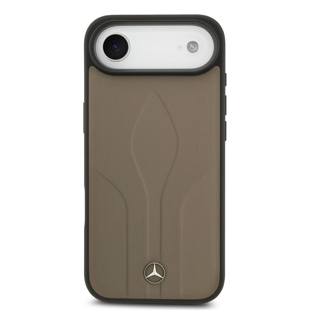 Apple iPhone 17 Air Kılıf Mercedes Benz Orjinal Lisanslı M-safe Şarj Özellikli Dokulu Desenli Deri Kapak