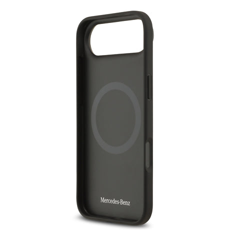 Apple iPhone 17 Air Kılıf Mercedes Benz Orjinal Lisanslı M-safe Şarj Özellikli Dokulu Desenli Deri Kapak