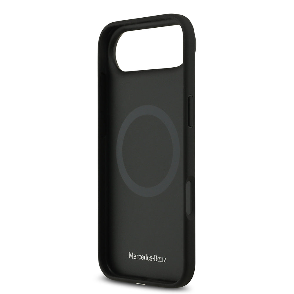 Apple iPhone 17 Air Kılıf Mercedes Benz Orjinal Lisanslı M-safe Şarj Özellikli Hakiki Deri Nostaljik Yıldız Dizayn Kapak