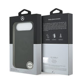 Apple iPhone 17 Air Kılıf Mercedes Benz Orjinal Lisanslı M-safe Şarj Özellikli Hakiki Deri Nostaljik Yıldız Dizayn Kapak