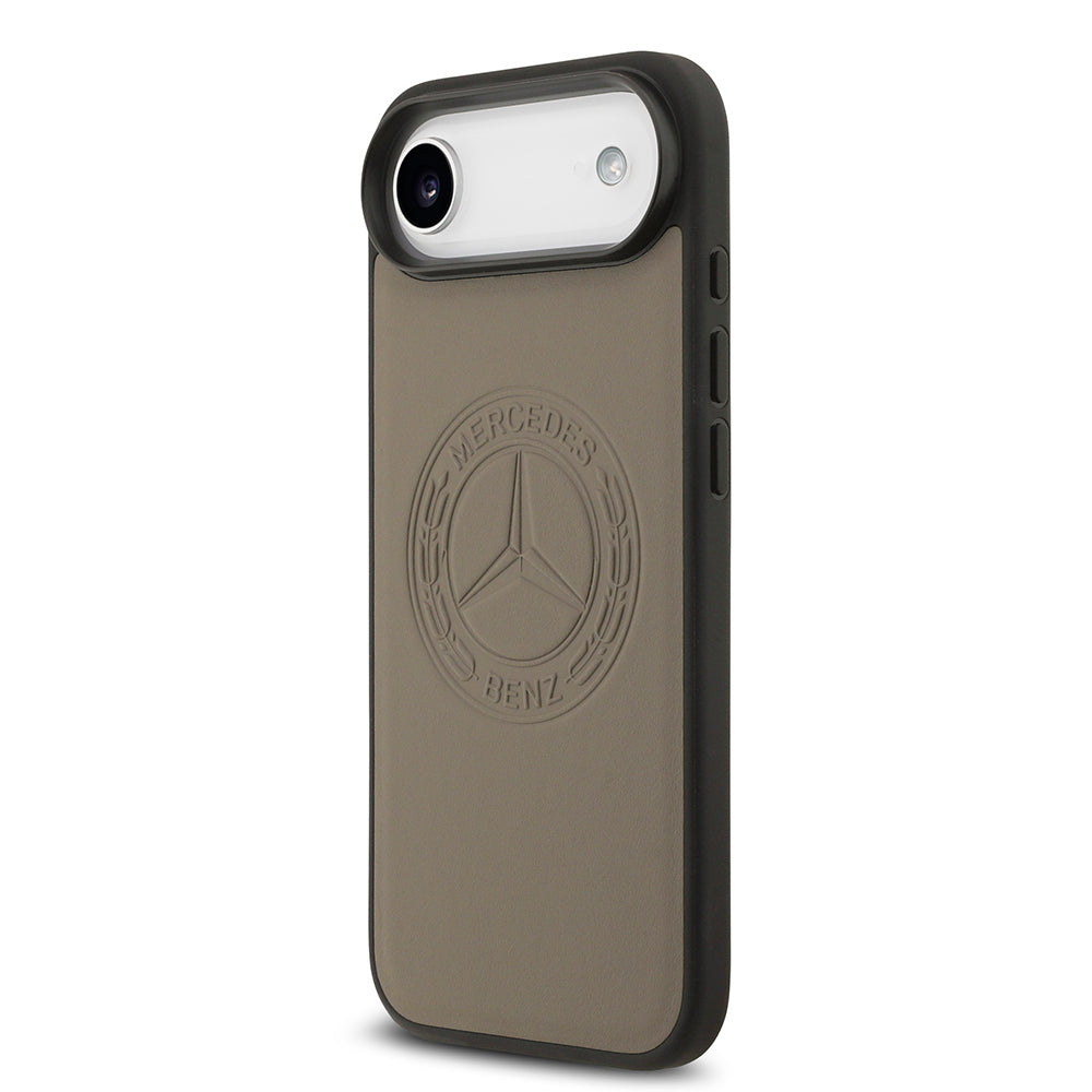 Apple iPhone 17 Air Kılıf Mercedes Benz Orjinal Lisanslı M-safe Şarj Özellikli Hakiki Deri Nostaljik Yıldız Dizayn Kapak