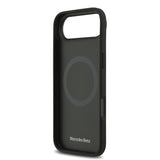 Apple iPhone 17 Air Kılıf Mercedes Benz Orjinal Lisanslı M-safe Şarj Özellikli Şeritli Yıldız Desenli Metal Logolu Deri Kapak