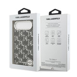 Apple iPhone 17 Air Kılıf Orjinal Lisanslı M-safe Şarj Özellikli Karl Lagerfeld IML Baskılı Monogram Dizayn Kapak