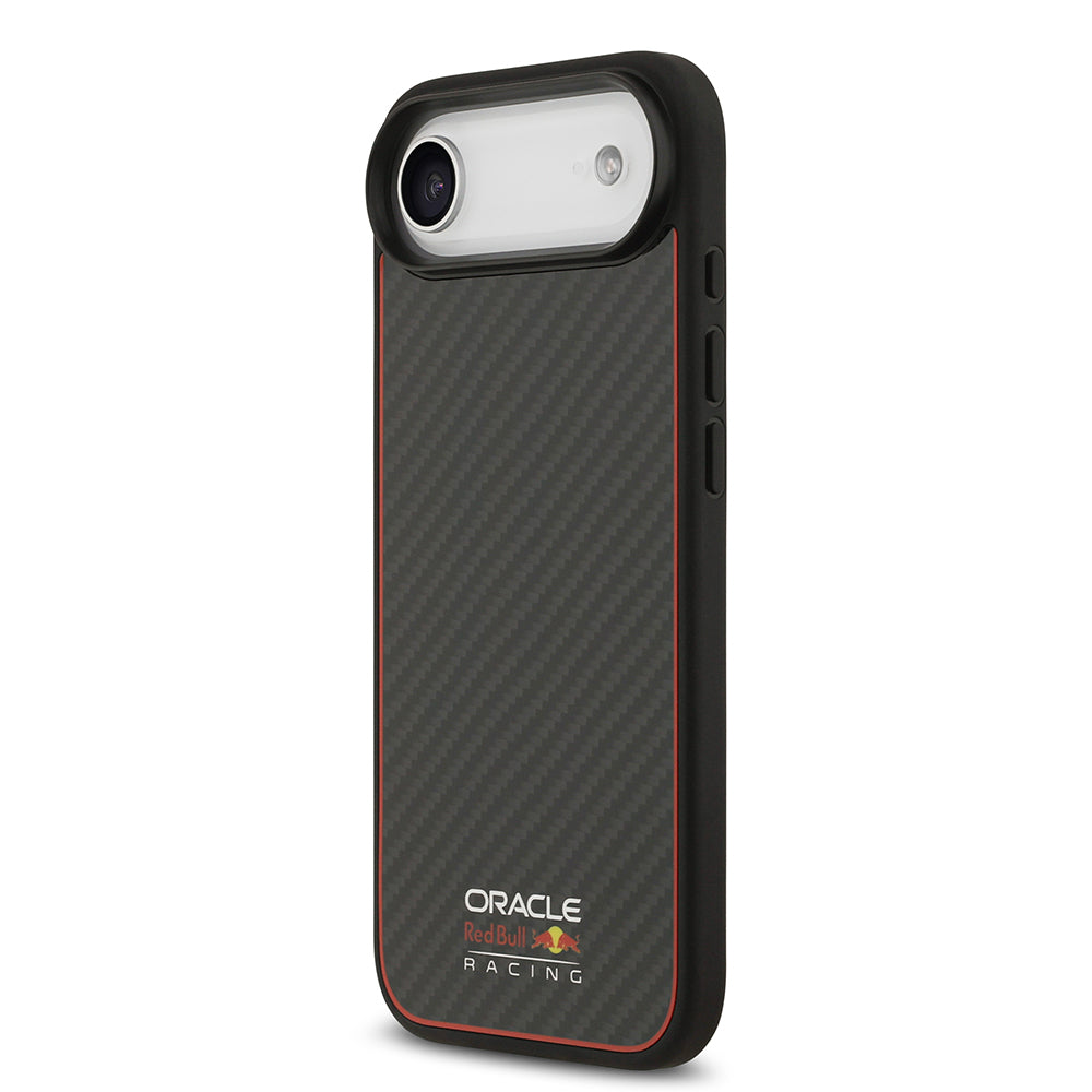 Apple iPhone 17 Air Kılıf Redbull Orjinal Lisanslı M-safe Şarj Özellikli Karbon Fiber Parlayan Logolu Kevlar Kapak