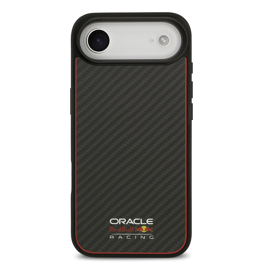 Apple iPhone 17 Air Kılıf Redbull Orjinal Lisanslı M-safe Şarj Özellikli Karbon Fiber Parlayan Logolu Kevlar Kapak