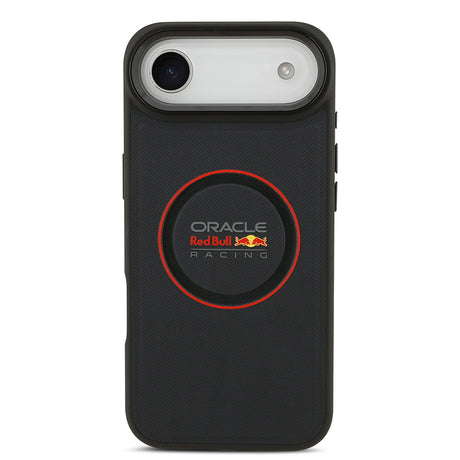 Apple iPhone 17 Air Kılıf Redbull Orjinal Lisanslı M-safe Şarj Özellikli Kırmızı Halka ve Logo Kabartmalı PU Deri Kapak