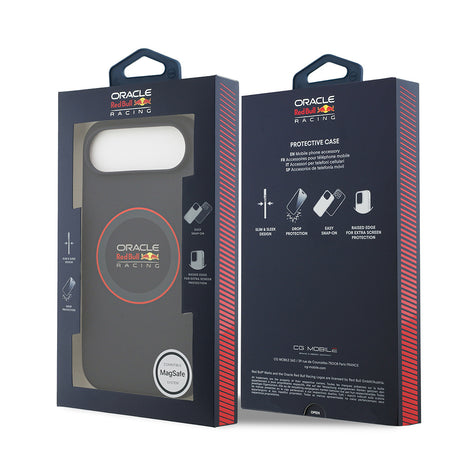 Apple iPhone 17 Air Kılıf Redbull Orjinal Lisanslı M-safe Şarj Özellikli Kırmızı Halka ve Logo Silikon Kapak
