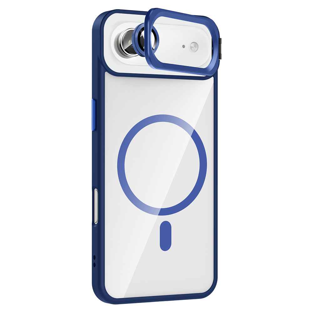 Apple iPhone 17 Air Kılıf Standlı ve Kamera Lens Hediyeli M-Safe Şarj Özellikli Zore Etro Kapak
