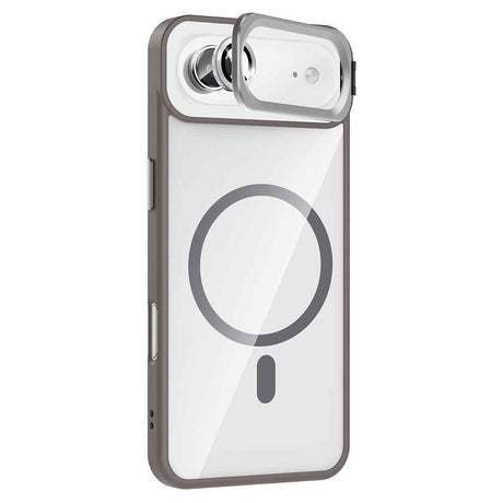Apple iPhone 17 Air Kılıf Standlı ve Kamera Lens Hediyeli M-Safe Şarj Özellikli Zore Etro Kapak