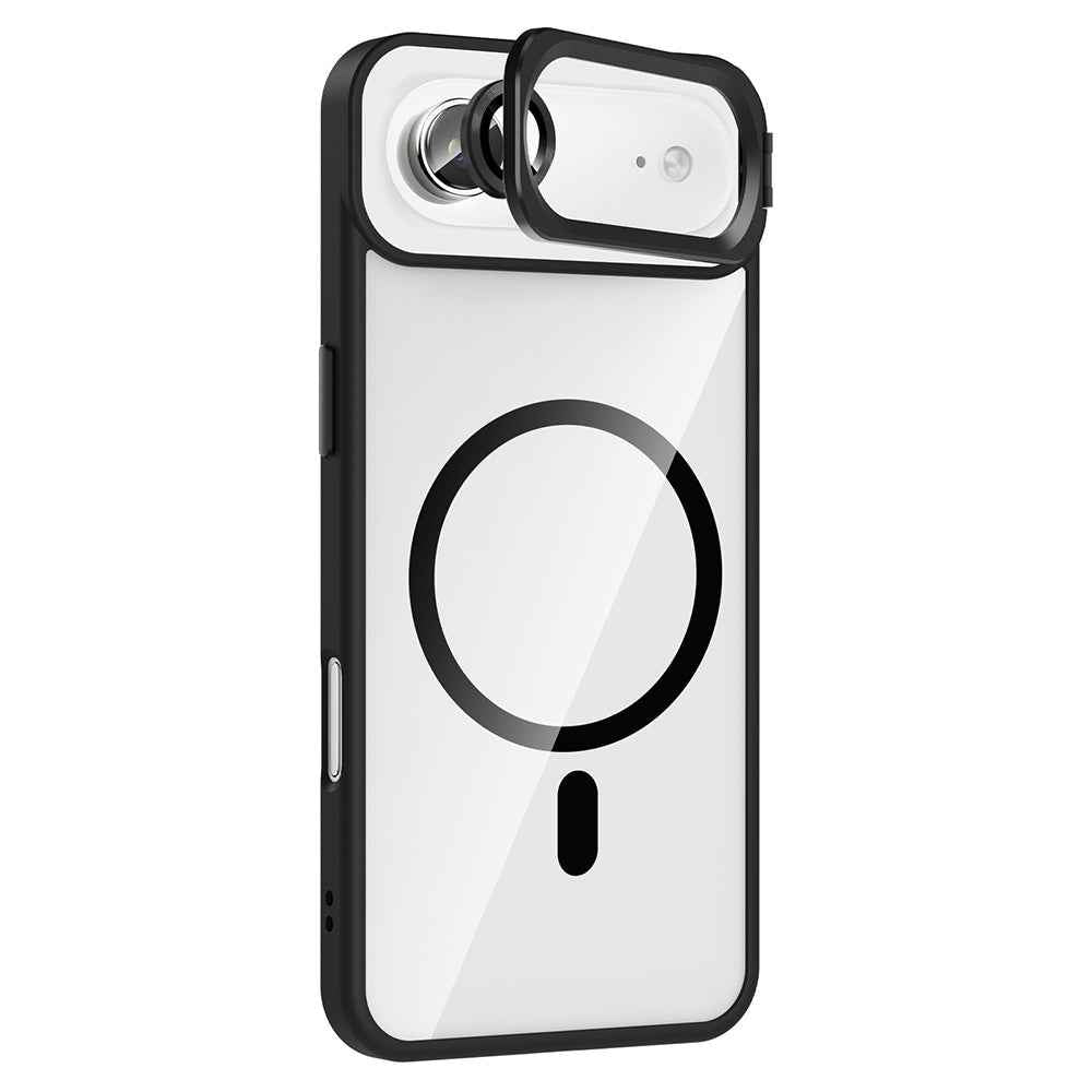 Apple iPhone 17 Air Kılıf Standlı ve Kamera Lens Hediyeli M-Safe Şarj Özellikli Zore Etro Kapak