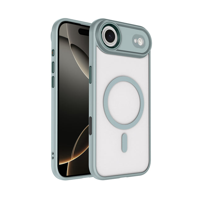 Apple iPhone 17 Air Kılıf Wireless Şarj Özellikli Zore Krom M-safe Silikon Kapak