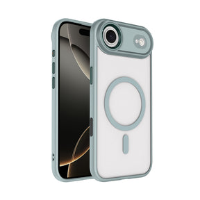 Apple iPhone 17 Air Kılıf Wireless Şarj Özellikli Zore Krom M-safe Silikon Kapak