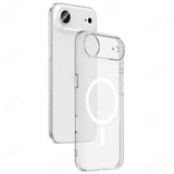 Apple iPhone 17 Air Kılıf Zore M-safe Şarj Özellikli Şeffaf Kamera Çerçeveli Porto Kapak