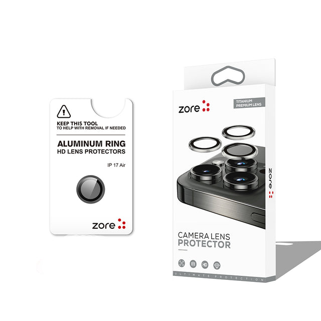 Apple iPhone 17 Air Zore CL-12 Premium Safir Parmak İzi Bırakmayan Anti-Reflective Kamera Lens Koruyucu
