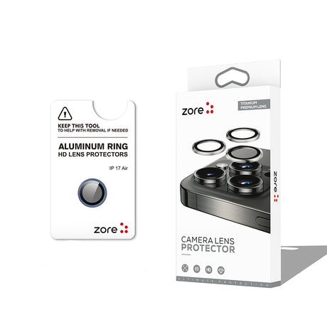 Apple iPhone 17 Air Zore CL-12 Premium Safir Parmak İzi Bırakmayan Anti-Reflective Kamera Lens Koruyucu