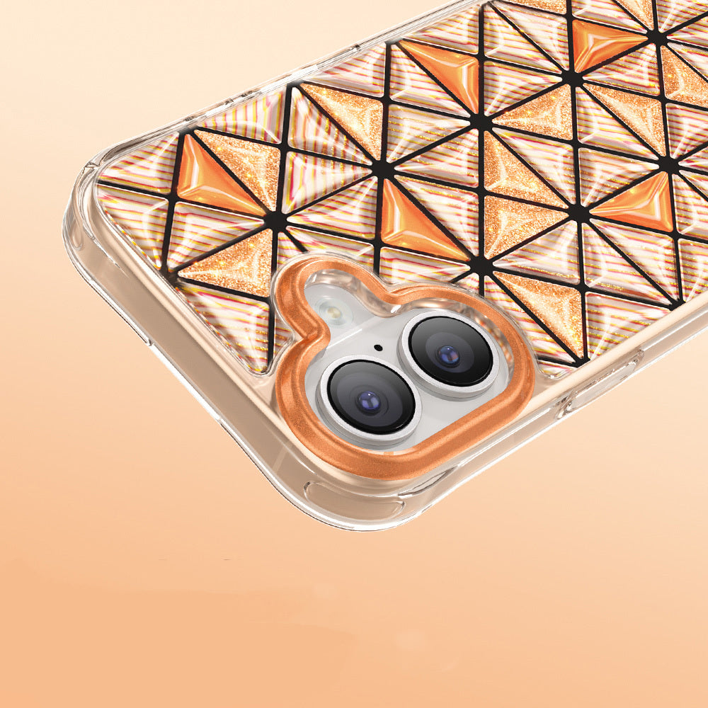 Apple iPhone 17 Kılıf 3D Buz Blok Desenli Zore Paris Kairo TPU Kapak