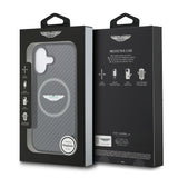 Apple iPhone 17 Kılıf Aston Martin Orjinal Lisanslı M-safe Şarj Özellikli Karbon Fiber Kevlar Kapak